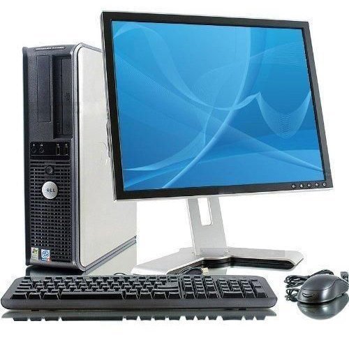Windows 8 Dell OptiPlex Computer Tower mit großen 19" LCD TFT Flaches Panel Monitor GRATIS One Jahr Erweiterte Garantie Starke Intel Core 2 Duo CPU Massive 500GB Festplatte 4GB RAM DVD Drahtlos N