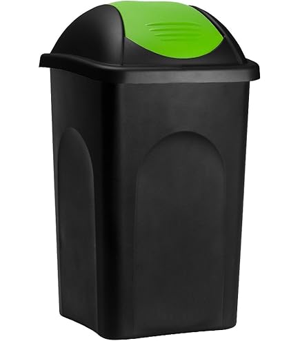 Poubelle Avec Couvercle à Pression - 13 Litres, Design étroit, Fermeture Silencieuse, Pour Salle De Bain, Cuisine, Chambre