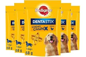 Pedigree® Dentastix Chewy Chunx tandvårdssnacks för stora hundar över 15 kg, med kyckling, 5 x 68 g