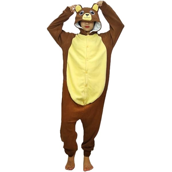 Pigiama Orso Animale Unisex Adulti - Costume Cosplay Morbido E Divertente