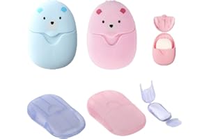 JEYORZY 140 Feuilles de Savon en Papier Jetable,Boite a Savon,Savon Jetable Portable Feuille de Savon de Voyage Feuilles de Savon Portable Soap Leaves pour Randonnée, Voyage, Camping