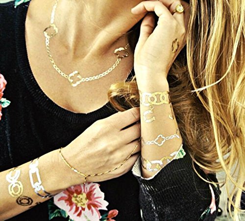 Party Tattoos, Henna Style tattoo Armband, tattoo Kette - 7