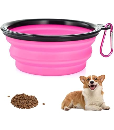 Ciotola Pieghevole Per Cani E Gatti | In Silicone Alimentare | Da Viaggio | Leggera E Igienica - Foto 5