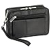 Produktbild Luxus Herren Handgelenktasche Business Tasche mit Smartphonefach aus feinem Nappaleder in Schwarz