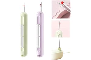 TAITUS Infila ago e scucitore 2 in 1, Kit per Cucire per Forniture per Quilting, infila ago Plug-in di aggiornamento, Strumento di rimozione Estensibile per infilare l'ago per Cucire (GP,2PC)