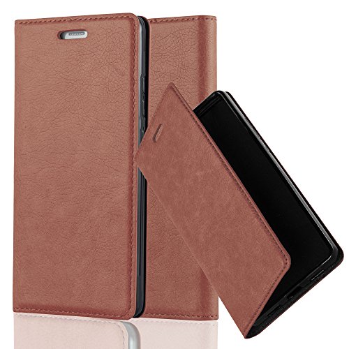 Huawei P9 Funda Estilo Libro de Cuero Sint  tico en MARR  N CAPUCHINO de Cadorabo  Dise  o IM  N INVISIBLE      Cubierta Protectora con Cierre Magn  tico  Tarjetero y Funci  n de Suporte     Protecci  n Carcasa Caja Etui Case Cover