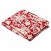 Produktbild Linshe Picknickdecke Kinder waschbar 120 x 120 cm Baby Krabbeldecke Rot Outdoor Campingdecke gepolstert (Blumen)