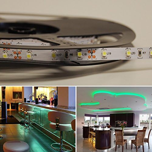 Bright Lightz® 12v LED Strip Lights, Green Colour, 8 Metre Length, 360 x 3528 SMD LEDs, 3M Adhesive Backing, High quality LED Tape (Ideal for Kitchen Lighting, Displays, Bathrooms, Plinth Lights, Under Cabinet Lighting, Etc)