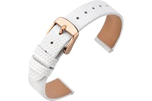 ANNEFIT Ladies Watch Straps 10mm 12mm 13mm 14mm 15mm 16mm 18mm 20mm, Lizard Grain Leather Replacement Band