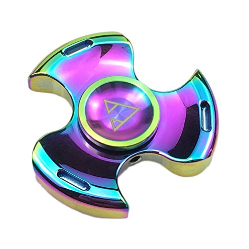 Walwh Stainless Steel Colourful Fidget Spinner with High Speed Ceramic Bearing EDC Focus Toy