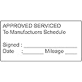 Approved SERVICED to Manufacturers Schedule Self Inking Garage Mechanic Home Service Self Inking Rubber Stamp Size - 59 X 23 MM