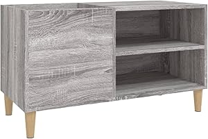 vidaXL Mueble Discos Madera contrachapada Gris Sonoma 84,5x38x48 cm