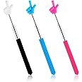 DIVINA VITAE 3 Pcs Telescopic Teachers Pointer Mini Retractable Teacher Pointer Stick Extendable Hand Pointer Finger Pointer Stick for Teacher Classroom Teacher Aids (Black Pink Blue)