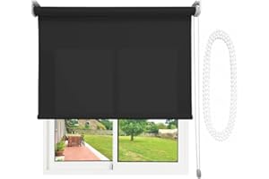 Estor Enrollable Oscurecedor Karina Premium con Cadena de Repuesto Medidas Ancho X AltoContactaremos para Ajuste sin Cargo Color Negro Oscurecedor. Medida 160x200 cm