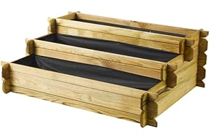 CERLAND Forest HUERTO Urbano Madera Escalera Angelic 100 X 80 X H 36 CM