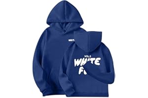 HOT1950s Hoodie Girls Boys White F0X Hoodie Long Sleeve Hooded Sweatshirt Oversized Kids Age 2-13 Years Winter Hoodies Warm Sweatshirt Jumper Pullover Casual Sportswear Activewear 90-160Cm