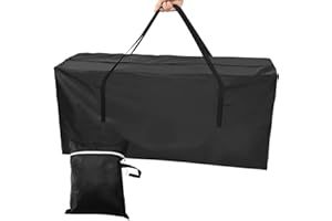 sokey Garden Cushion Storage Bag, Oxford Fabric Waterproof, Anti-UV Heavy Duty Outdoor Cushion Storage Bag,Christmas Tree Storage Bag with Carry Handle and Zipper 173x76x51cm