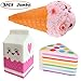 Produktbild SQ Squishy Stress Relief Toy Simulation Eiscreme Joghurt Box Regenbogen Kuchen Squishies Slow Rising Toy