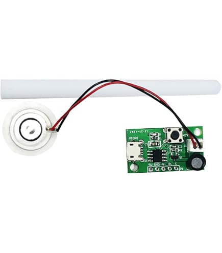 DIY USB Air Humidifier Kit - 5V Mist Maker With Timer Switch, Includes Drive Board, Spray Plate, Cotton Swab & Stand