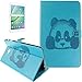 Produktbild Samsung Galaxy Tab A 10.1/T580/T585(2016) Smart Case Hülle mit High Clear Schutzfolie,ISENPENK Original Flip Bookstyle samrt cover Wasserdicht Shockproof Anti Slip Protection Stoßfest Leather Case mit Standfunktion,3D Panda Muster Pattern Wallet Case mit Intern Karte Schlitz,Outdoor Stoßdämpfend Smart Case Sleep/Wake Funktion Luxus Wallet Tasche Schutzhülle Leathertasche für Samsung Galaxy Tab A 10.1/T580/T585(2016) 10.1Zoll[blau]+High Clear Schutzfolie