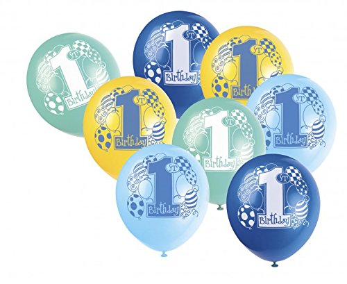 XXL Party Deko Set zum 1. Geburtstag Blau für 16 Personen - 7