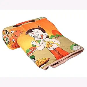 Roman Homes Microfiber Cartoon Kids Design Print only Single Bed Reversible AC Blanket