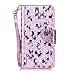 Produktbild Nancen Wallet Case Hülle für LG X5 / LG X Max (5,5 Zoll) ,Schmetterling Muster Flip Funktion Kartenfächer Magnet Etui LG X5 / LG X Max (5,5 Zoll)