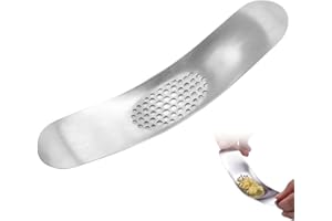 RDNKVB Presse-ail Manuel - Gadget de Cuisine Professionnel en Acier Inoxydable pour Éplucher et Couper l'Ail - Forme du Bateau Pratique - Va au Lave-Vaisselle