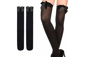 YingMengZhiGe Kniestrümpfe Damen Schleife,Overknee Strümpfe,Strümpfe,Knieschenkelgurt,Strumpfband,Atmungsaktive und bequeme strümpfe für Weihnachten Karneval Hochzeit Geburtstag Party Dekoration