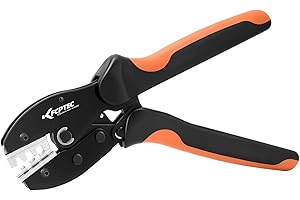 KF CPTEC Pince a sertir à cliquet pour câble solaire 2,5/4/6 mm² - PV Pince Sertir pour Connecteur panneau-solaire-mc4 - Pince de sertissage photovoltaïque