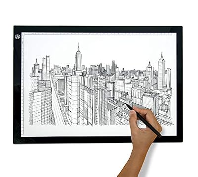 Crafts&Co Crafts & Co A3 LED Copie de la Carte Super Thin Drawing Copy Tracing Light Box Drawing Light Pad avec luminosité réglable pour Tatouage Esquisse Architecture Calligraphie Artisanat