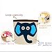 LifenewBaby Cartoon Animals Housed Barrels Cotton Canvas Storage Bin Bag Children Toys Pouch Kids Organizers Box Folding Laundry Basket Clothes Holder 17.5"*17"/44.5*43cm-Blue Elephant