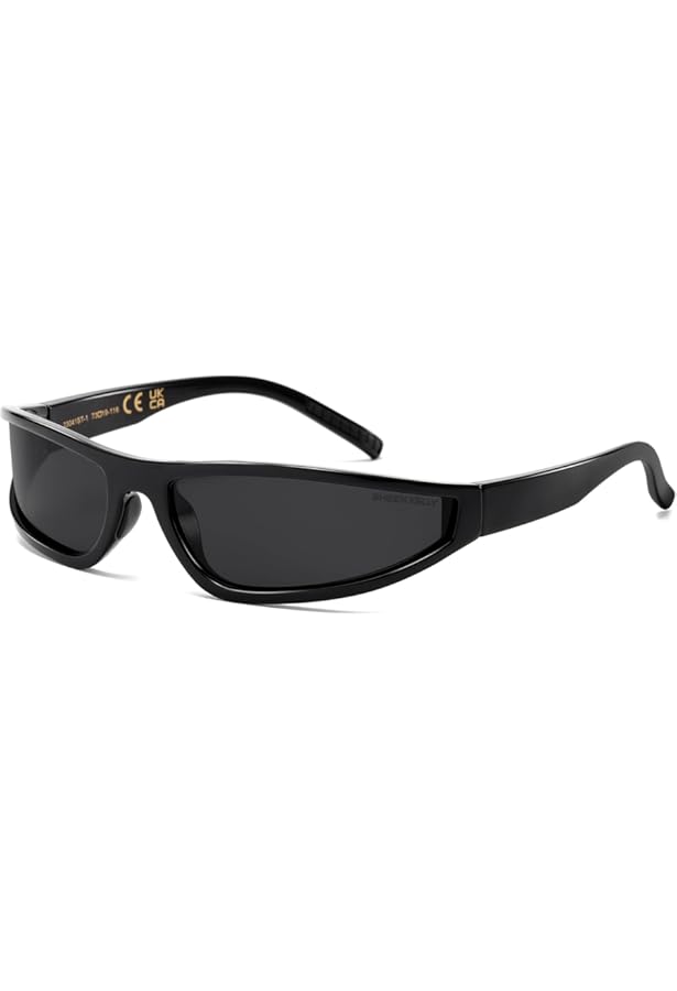 TAFACE Lot De 2 Paires De Lunettes De Soleil Futuristes - Style Punk, Réfléchissantes, Sans Monture - Argentées Et Noires - Avec Poches Et Chiffons