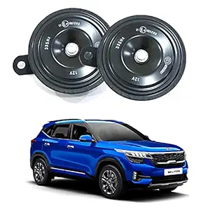 Oshotto FK-L90 electromagnetic 12V Disc Horn Compatible with Kia Seltos (Set of 2, Black)