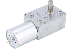 YOSOO DC 12V Electric Motor Reduction Gear Motor Self-Locking End-Screw Gearbox Turbine High Torque Metal Motor (10RPM)