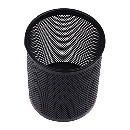 Hosaire Maille de métal Pot à Crayons Noir pour Maison/Bureau 10cm*8cm