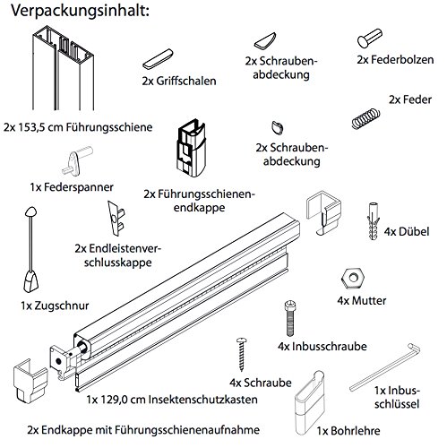 JAROLIFT Insektenschutzrollo (Aluminium) Eco für Fenster 130 x 160 cm – braun - 3