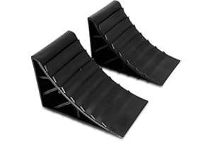 AUTOXBERT 2X Anhänger Keile Radkeile Unterlegkeile Bremskeile Schwarz mit Halter Bremskeil Auto Keil KFZ Auto Wohnwagen