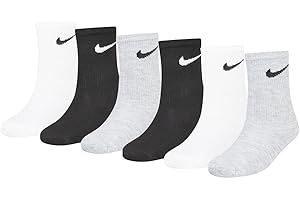 NIKE Unisex Kids Everyday Cushion Crew 6 Pair Socks