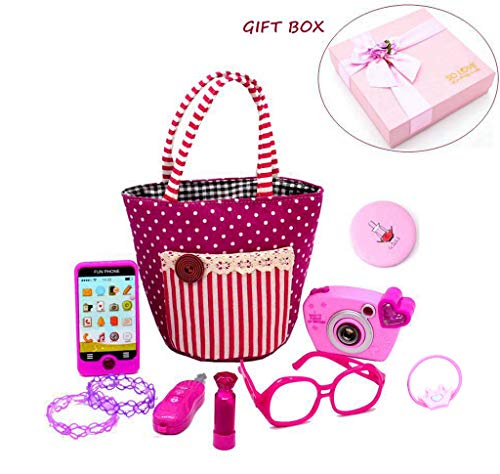 My First Purse Play Play Make up Set 10 PCS, Pretty Role Play Toy per ragazze, Educational Pretend Toy per bambini in età prescolare e borsellino, Compleanno, Capodanno, in confezione regalo