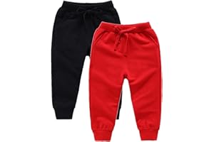 DCUTERQ Pantalones Deportivos para Niños Niñas Pantalón Largos Elástico Cintura Pantalones de Chándal Joggers Algodón para Bebé 1-8 Años