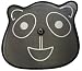 Set of 2 Black Panda Design Twister Sun Blinds/Shades