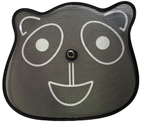 Set of 2 Black Panda Design Twister Sun Blinds/Shades
