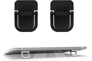 WedFeir 2pcs Keyboard Stands, Mini Laptop Stand for Desk, Portable Laptop Stand Compatible with MacBook Air Pro, Dell XPS, Lenovo, HP More. (Black)