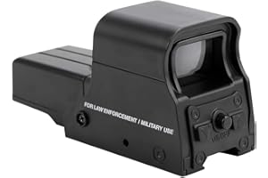 Jimfoty Visor Holográfico - Visor De Punto De Luz Verde con Lente Antideslumbrante, Se Adapta A Riel De 21-23 Mm