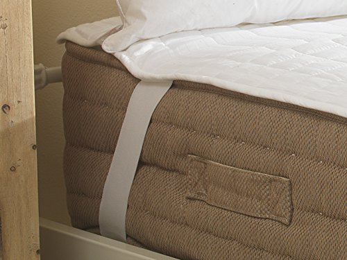 Premium Collection – 300 gsm Natürliche Baumwolle Satin Streifen Matratzenschoner, King Size - 3