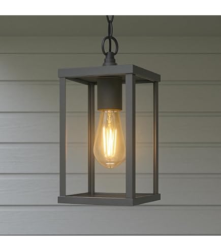 BEDFORD Traditional Outdoor Hanging Lantern In Black