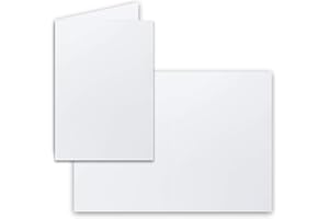 FarbenFroh by GUSTAV NEUSER DIN A5 Faltkarten - Hochweiß/Kristallweiß - 100 Stück - Einladungskarten - Menükarten - Doppelkarten - Blanko - 14,8 x 21 cm - Marke