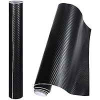 Anpro 2 Rotoli Pellicola Adesiva 3D Carbonio/Rivestimento Adesivo Adesiva Nero per Auto/Car Stickers/Wrapping Auto e Moto/Fai da te/1520mm x 300mm