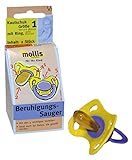 Mollis Kautschuk-Schnuller Gr. 1 mit Ring 2 Stk
